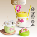 Ly Coffee Giữ Nhiệt Cute 350ML Có Quai Đeo