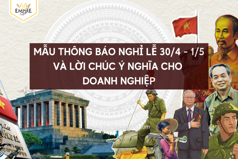 mẫu thông báo nghỉ lễ 1 30-4 1-5 