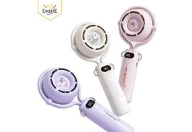 Quạt Mini Cầm Tay Kuromi Không Cánh Màn Hình LED